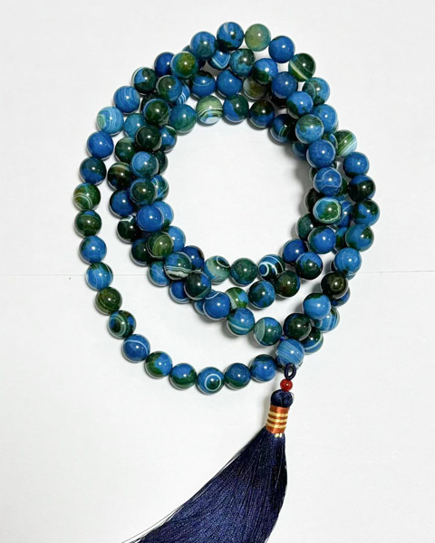 孔雀蓝玛瑙链珠
